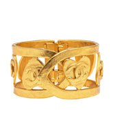 シャネル ヴィンテージ ココマーク ハート モチーフ バングル ゴールド メッキ レディース CHANEL 【中古】