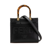 フェンディ サンシャインスモール ハンドバッグ ショルダーバッグ 2WAY 8BH390 ブラック ブラウン レザー レディース FENDI 【中古】