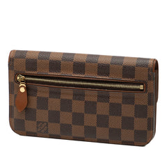 ルイ ヴィトン ダミエ ポルトフォイユ アスコット 長財布 N63171 ブラウン PVC レザー ユニセックス LOUIS VUITTON 【中古】