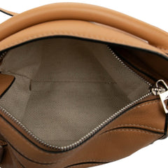 ロエベ アナグラム パズルバッグ ミニ ハンドバッグ ショルダーバッグ 2WAY ブラウン系 レザー レディース LOEWE 【中古】