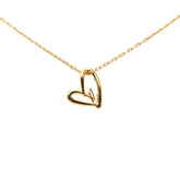 ルイ ヴィトン コリエ ハート フォーリンラブ チェーン ペンダント ネックレス M00465 ゴールド メッキ レディース LOUIS VUITTON 【中古】
