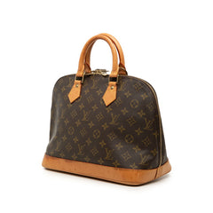 ルイ ヴィトン モノグラム アルマ ハンドバッグ M51130 ブラウン PVC レザー レディース LOUIS VUITTON 【中古】