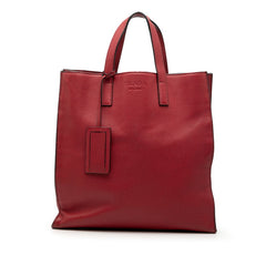 プラダ トートバッグ レッド レザー レディース PRADA 【中古】