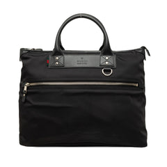 グッチ ビジネスバッグ ブリーフケース トートバッグ 246392 ブラック ナイロン レザー メンズ GUCCI 中古