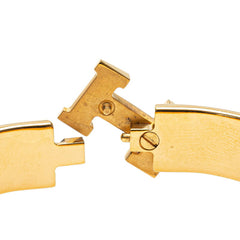 エルメス クリックH PM ブレスレット ゴールド ブラック メッキ レディース HERMES 【中古】