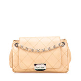 シャネル シャネル 2.55 チェーン ショルダーバッグ ハンドバッグ ベージュ ラムスキン レディース CHANEL 【中古】