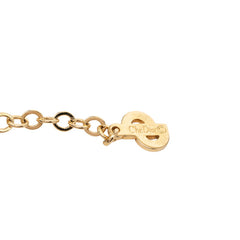 ディオール ロゴ ネックレス ゴールド ブラック メッキ ラインストーン レディース Dior 【中古】
