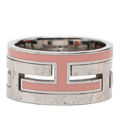 エルメス ムーブアッシュ リング 指輪 #52 シルバー ピンク SV925 シルバー レディース HERMES 【中古】