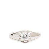 ブルガリ シルバー Pt950 プラチナ ダイヤ0.4ct ソリテール 1P ソリティア リング 指輪 レディース BVLGARI 8.5号 【中古】