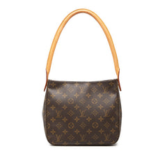 ルイ ヴィトン モノグラム ルーピングMM ワンショルダーバッグ M51146 ブラウン PVC レザー レディース LOUIS VUITTON 【中古】