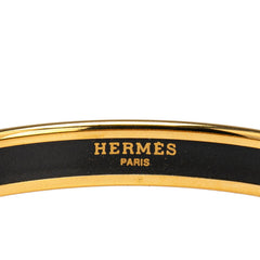 エルメス エマイユPM ロープ 七宝焼き バングル ピンク ゴールド メッキ レディース HERMES 【中古】