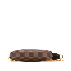ルイ ヴィトン ダミエ ミニポシェット アクセソワール T&B ポーチ N58011 ブラウン PVC レザー レディース LOUIS VUITTON 【中古】