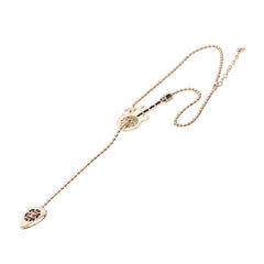 シャネル ギターモチーフ ココマーク ネックレス ゴールド アイボリー メッキ レディース CHANEL 【中古】