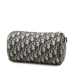 ディオール オブリーク ローラー ショルダーバッグ ネイビー ベージュ キャンバス レザー レディース Dior 【中古】