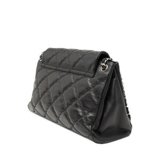 シャネル ハンプトンズ ウルトラステッチ チェーン ショルダーバッグ ブラック ラムスキン レディース CHANEL 【中古】
