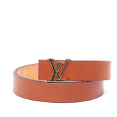 ルイ ヴィトン サンチュール LVイニシャル ベルト 100/40 ブラウン ゴールド レザー メッキ メンズ LOUIS VUITTON 【中古】