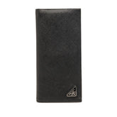 プラダ 三角ロゴプレート 長財布 ブラック サファイアレザー レディース PRADA 【中古】