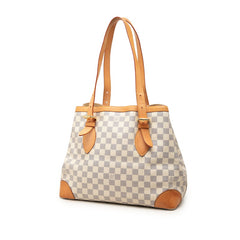 ルイ ヴィトン ダミエ アズール ハムステッドMM トートバッグ ショルダーバッグ N51206 ホワイト PVC レザー レディース LOUIS VUITTON 【中古】