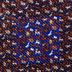 エルメス カレ90 プリーツ CHASSE en INDE インドの狩猟 スカーフ 大判 マルチカラー シルク レディース HERMES 中古