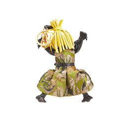 プラダ Jasmine Brocade トリックジャスミン キーリング チャーム 1TL171 グリーン マルチカラー レザー レディース PRADA 【中古】