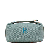 エルメス ブリッドアブラック オ カレ PM ハンドバッグ ポーチ ヴェールフォレ グリーン系 トワルアッシュ レディース HERMES 【中古】