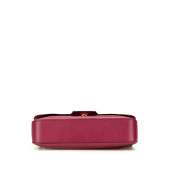 サルヴァトーレフェラガモ ガンチーニ チェーン ショルダーバッグ ピンク レッド レザー レディース Salvatore Ferragamo 【中古】