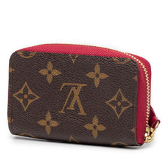 ルイ ヴィトン モノグラム ミュルティカルト カードケース M61299 ブラウン フューシャ PVC レザー レディース LOUIS VUITTON 中古