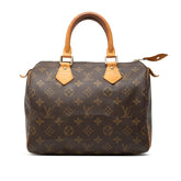 ルイ ヴィトン モノグラム スピーディ25 ミニボストンバッグ ハンドバッグ M41528 ブラウン PVC レザー レディース LOUIS VUITTON 【中古】