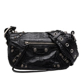 バレンシアガ ル カゴール XS ショルダーバッグ 719082 ブラック レザー レディース BALENCIAGA 中古