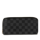 ルイ ヴィトン ダミエ グラフィット ジッピー ウォレット ヴェルティカル ラウンドファスナー 長財布 N63095 ブラック グレー PVC レザー メンズ LOUIS VUITTON 中古