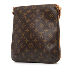 ルイ ヴィトン モノグラム ミュゼットサルサ ロング ショルダーバッグ M51387 ブラウン PVC レザー レディース LOUIS VUITTON 【中古】