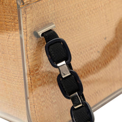サルヴァトーレフェラガモ ヴァラ ハンドバッグ AU 21 7245 クリア ベージュ プラスチック ラフィア レディース Salvatore Ferragamo 中古