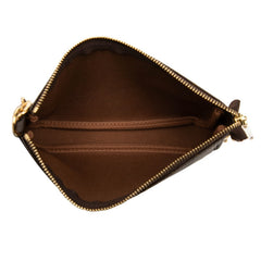 ルイ ヴィトン モノグラム チェーン ミニハンドバッグ アクセサリーポーチ ブラウン PVC レザー レディース LOUIS VUITTON 中古
