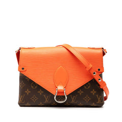 ルイ ヴィトン モノグラム エピ サン ミシェル ショルダーバッグ M44031 ブラウン オレンジ PVC レザー レディース LOUIS VUITTON 【中古】