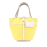 エルメス ピコタンロック カーゴ PM ハンドバッグ ジョーヌシトロン ナタ スイフト トワルゴエラン レディース HERMES 【中古】