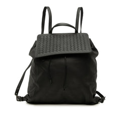 ボッテガヴェネタ イントレチャート リュック バックパック ブラック レザー レディース BOTTEGAVENETA 中古