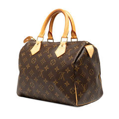 ルイ ヴィトン モノグラム スピーディ25 ミニボストンバッグ ハンドバッグ M41528 ブラウン PVC レザー レディース LOUIS VUITTON 【中古】