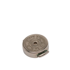 エルメス セリエ ダルヴァ スタッドピアス シルバー ブラウン ブラック バッファローホーン レディース HERMES 【中古】