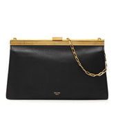 セリーヌ クラスプ チェーン ショルダーバッグ ハンドバッグ ブラック レザー メッキ レディース CELINE 【中古】