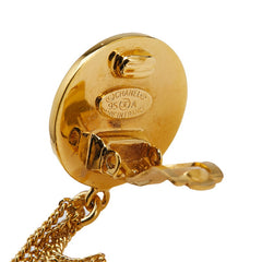 シャネル ヴィンテージ ココマーク マトラッセ バッグモチーフ イヤリング スイング ゴールド メッキ レディース CHANEL 【中古】