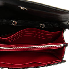 プラダ ロゴ 斜め掛け ショルダーバッグ ブラック レザー レディース PRADA 【中古】