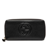 グッチ ソーホー インターロッキングG タッセル ラウンドファスナー 長財布 598187 ブラック レザー レディース GUCCI 【中古】