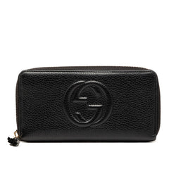 グッチ ソーホー インターロッキングG タッセル ラウンドファスナー 長財布 598187 ブラック レザー レディース GUCCI 【中古】