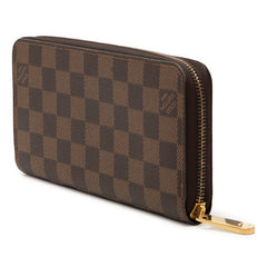 ルイ ヴィトン ダミエ ジッピーウォレット 長財布 N41661 ブラウン PVC レディース LOUIS VUITTON 【中古】
