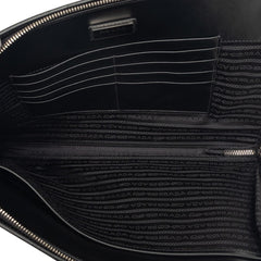 プラダ クラッチバッグ セカンドバッグ L字ファスナー 2VN003 ネロ ブラック サフィアーノレザー メンズ PRADA 【中古】
