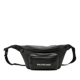 バレンシアガ エブリデイ ウエストバッグ ボディバッグ 552375 ブラック レザー メンズ BALENCIAGA 【中古】
