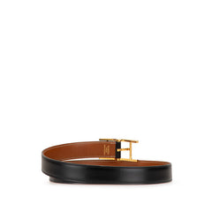 エルメス アピ3 ベルト サイズ:85 ブラック ブラウン ボックスカーフ クシュベル レディース HERMES 【中古】
