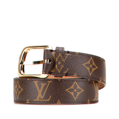 ルイ ヴィトン モノグラム サンチュール エリプス ベルト 85/34 M6919 ブラウン PVC レザー レディース LOUIS VUITTON 【中古】