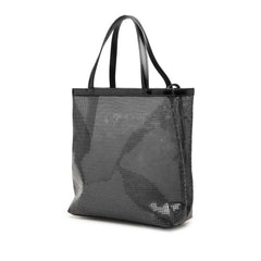 プラダ ロゴ トートバッグ ハンドバッグ 1BG417 ブラック スパンコール レザー メッシュ レディース PRADA 中古
