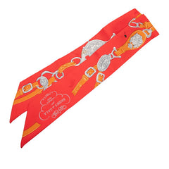エルメス ツイリー ブリッド ドゥ ガラ BRIDES de GALA スカーフ レッド シルク レディース HERMES 【中古】